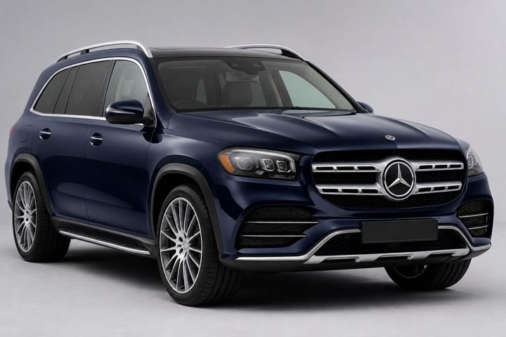 Mercedes GLS SUV, 7 seats, private transfer in Lucerne